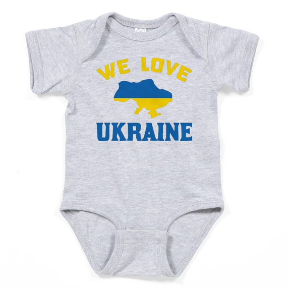 CafePress - We Love Ukraine Body Suit - Cute Infant Bodysuit Baby Romper - Size Newborn - 24 Months