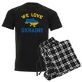 thumbnail image 1 of CafePress - We Love Ukraine Pajamas - Men's Dark Loose Fit Cotton Pajama Set, 1 of 7