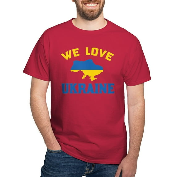 CafePress - We Love Ukraine T Shirt - Men's Classic Graphic Cotton T-Shirt