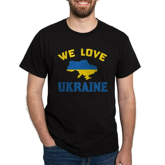CafePress - We Love Ukraine T Shirt - Men's Classic Graphic Cotton T-Shirt