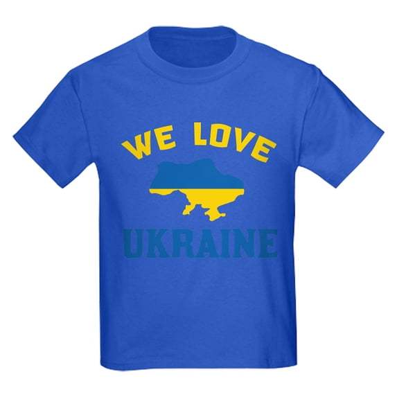 CafePress - We Love Ukraine T Shirt - Dark T-Shirt Kids XS-XL