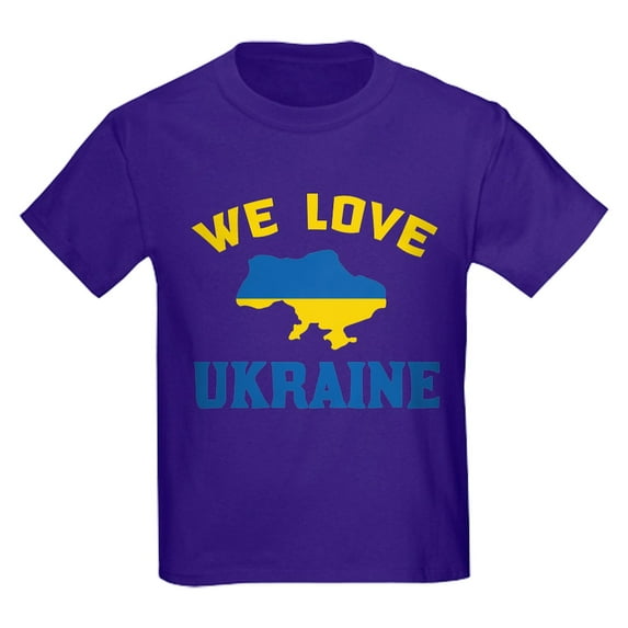 CafePress - We Love Ukraine T Shirt - Dark T-Shirt Kids XS-XL