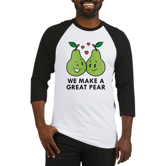 CafePress - We Make A Great Pear Baseball Jersey - Cotton Baseball Jersey, 3/4 Raglan Sleeve Shirt
