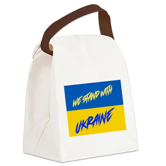 CafePress - We Stand With Ukraine - Canvas Lunch Bag with Strap Handle