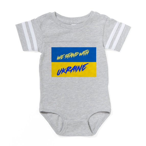 CafePress - We Stand With Ukraine - Cute Infant Baby Football Bodysuit