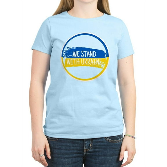 CafePress - We Stand With Ukraine Gear T Shirt - Women's Classic T-Shirt