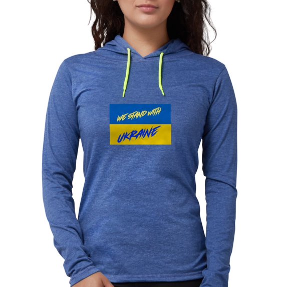 CafePress - We Stand With Ukraine Long Sleeve T Shirt - Womens Hooded Shirt