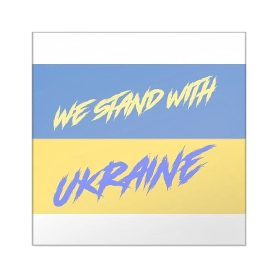 CafePress - We Stand With Ukraine Sticker - Square Sticker 3" x 3"