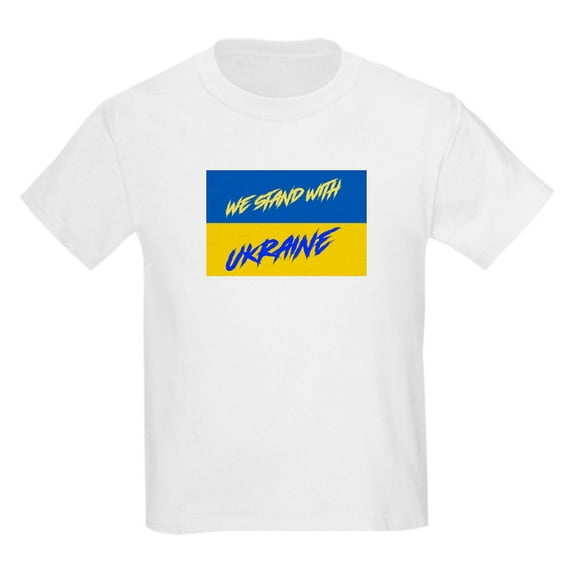 CafePress - We Stand With Ukraine T Shirt - Light T-Shirt Kids XS-XL
