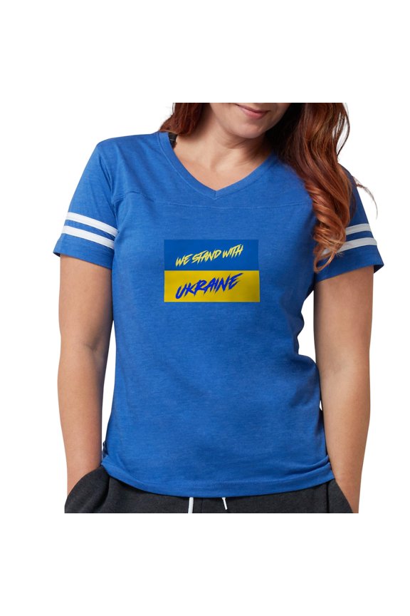 - We Stand With Ukraine T Shirt - Womens Football Shirt
