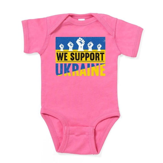 CafePress - We Support Ukraine Body Suit - Cute Infant Bodysuit Baby Romper - Size Newborn - 24 Months