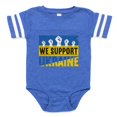 thumbnail image 1 of CafePress - We Support Ukraine - Cute Infant Baby Football Bodysuit, 1 of 3