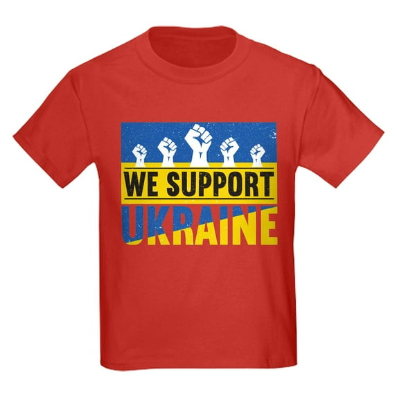 CafePress - We Support Ukraine T Shirt - Dark T-Shirt Kids XS-XL