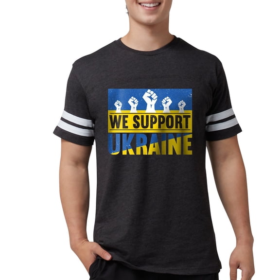 CafePress - We Support Ukraine T Shirt - Mens Football Shirt