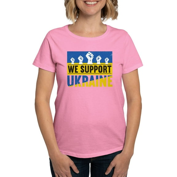 CafePress - We Support Ukraine T Shirt - Women's Traditional Fit Dark T-Shirt