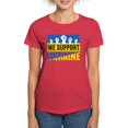 thumbnail image 1 of CafePress - We Support Ukraine T Shirt - Women's Traditional Fit Dark T-Shirt, 1 of 4