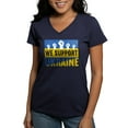 thumbnail image 1 of CafePress - We Support Ukraine T Shirt - Women's V-Neck Dark T-Shirt, 1 of 4
