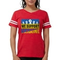 thumbnail image 1 of CafePress - We Support Ukraine T Shirt - Womens Football Shirt, 1 of 4