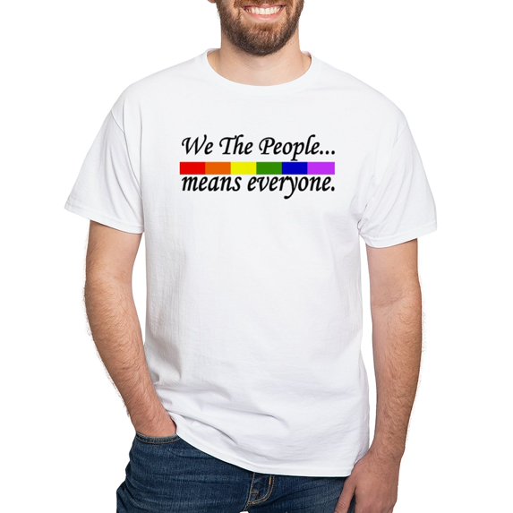 CafePress - We The People White T Shirt - Men's White Classic Cotton T-Shirts