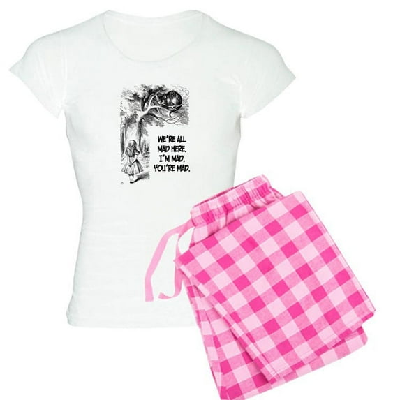 CafePress - We're All Mad Here! Alice In Wonderland's Cheshir - Women's Light Pajamas