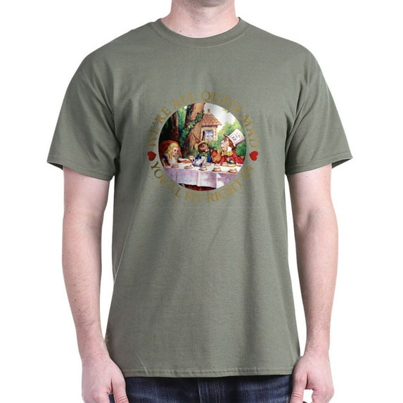 CafePress - We're All Quite Mad, You'll Fit Right Dark T Shirt - Men's Classic Graphic Cotton T-Shirt