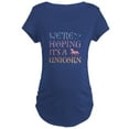 thumbnail image 1 of CafePress - We're Hoping It's A Unicorn Maternity Dark T Shirt - Maternity Dark T-Shirt, 1 of 3