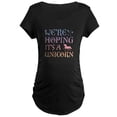 thumbnail image 1 of CafePress - We're Hoping It's A Unicorn Maternity Dark T Shirt - Maternity Dark T-Shirt, 1 of 3