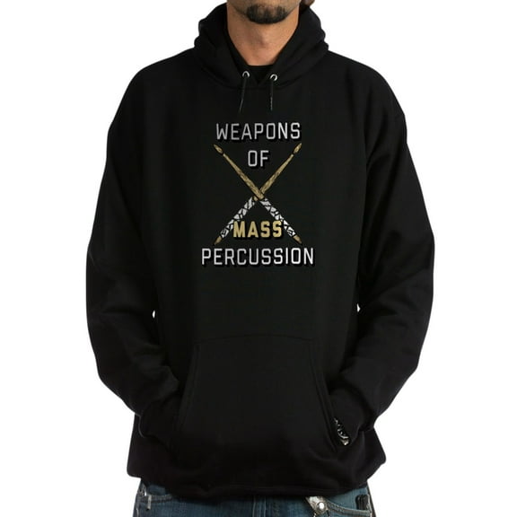 CafePress - Weapons Of Mass Percussion Hoodie (Dark) - Pullover Hoodie, Classic, Comfortable Hooded Sweatshirt