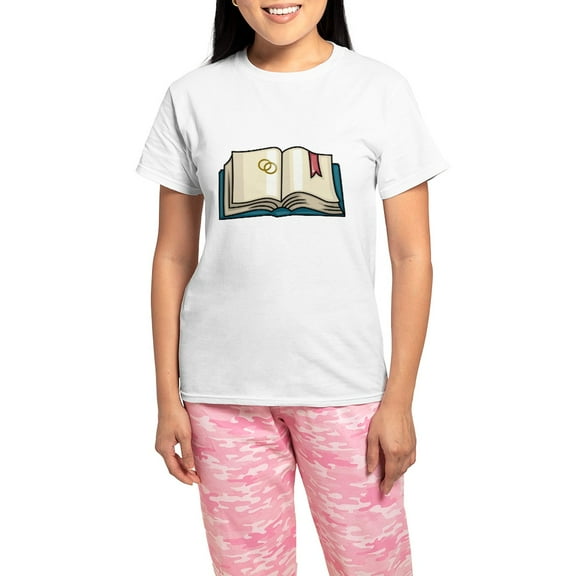 CafePress - Wedding Women's Light Pajamas - Women's Short Sleeve Print T-Shirt and Pants Light Cotton Pajama Set