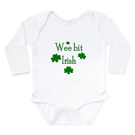 CafePress - Wee Bit Irish Body Suit - Long Sleeve Cotton Baby Bodysuit