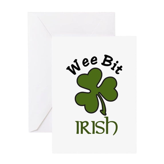 CafePress - Wee Bit Irish Greeting Cards - Greeting Card, Blank Inside Glossy
