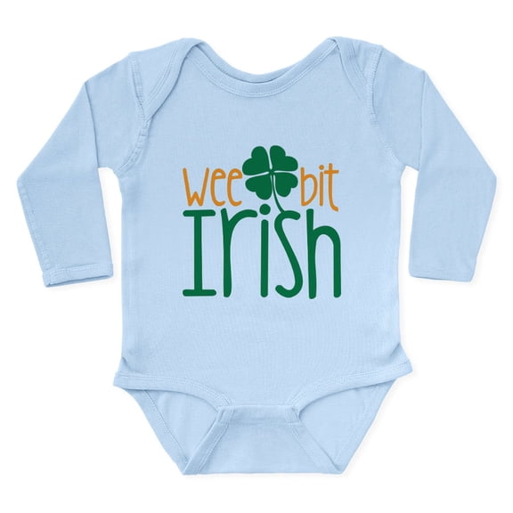 CafePress - Wee Bit Irish Long Sleeve Infant Bodysuit - Long Sleeve Cotton Baby Bodysuit