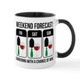thumbnail image 1 of CafePress - Weekend Forecast - 11 oz Ceramic Mug - Novelty Coffee Tea Cup, 1 of 4