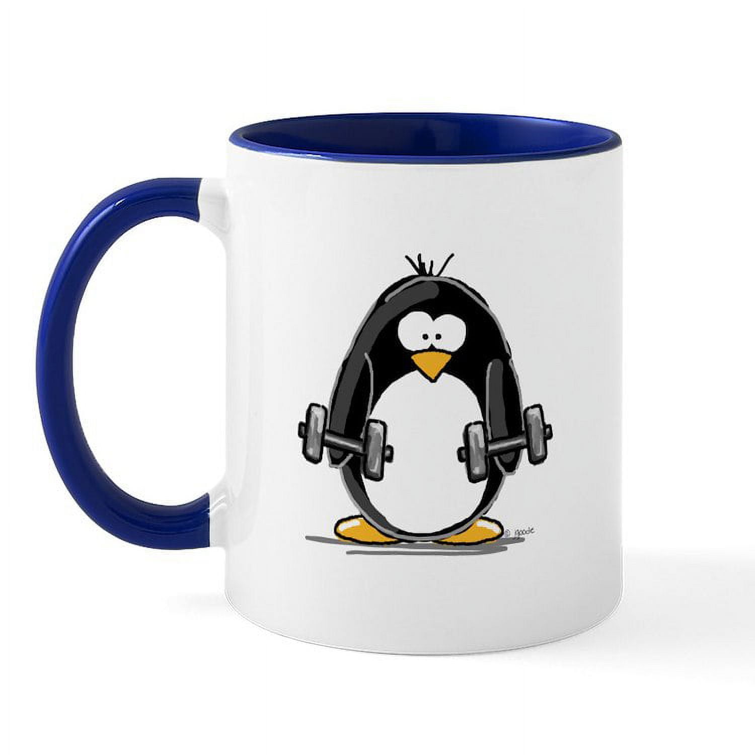 CafePress - Weight Lifting Penguin 2 Mug - 11 oz Ceramic Mug - Novelty  Coffee Tea Cup - Walmart.com
