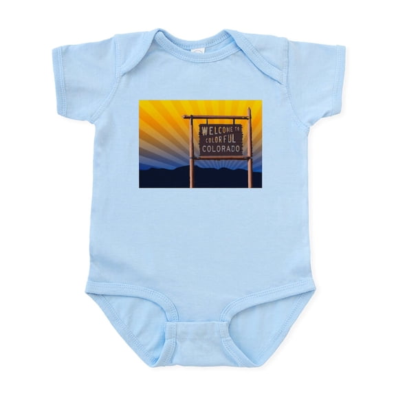 CafePress - Welcome To Colorful Colorado Sign Body Suit - Baby Light Bodysuit, Size Newborn - 24 Months