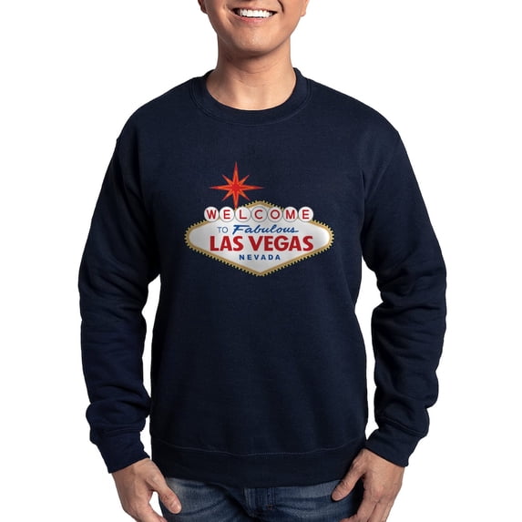 CafePress - Welcome To Fabulous Las Vegas, N Sweatshirt (Dark) - Classic Crew Neck Sweatshirt