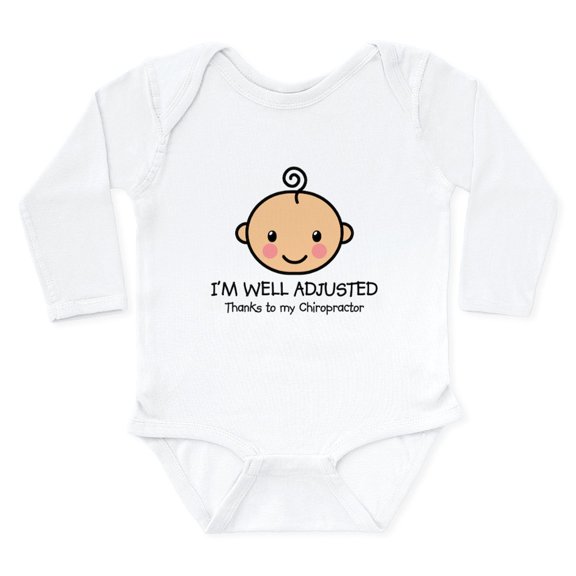 CafePress - Well Adjusted Baby (Fair) Long Slv Infant Bodysuit - Long Sleeve Cotton Baby Bodysuit