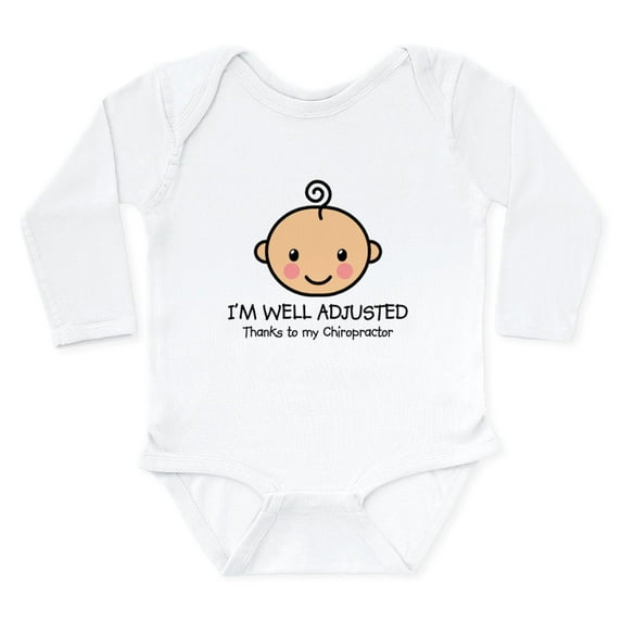 CafePress - Well Adjusted Baby (Fair) Long Slv Infant Bodysuit - Long Sleeve Cotton Baby Bodysuit