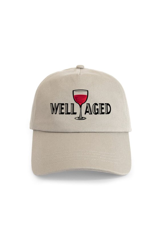 - Well Aged Cap - Adjustable 100% Brushed Unisex Casual Cotton Baseball Cap, Beige, 1