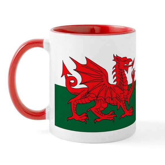 CafePress - Welsh Dragon Mug - 11 oz Ceramic Mug - Novelty Coffee Tea Cup