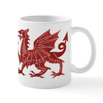 CafePress - Welsh Red Dragon Mugs - 11 oz Ceramic Mug - Novelty Coffee Tea Cup