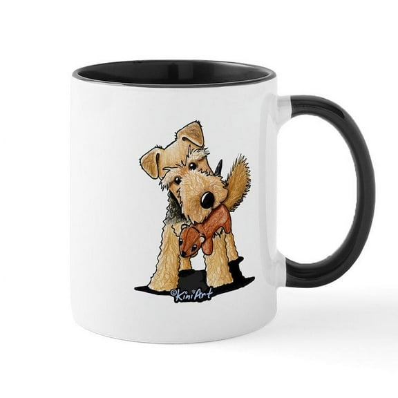 CafePress - Welsh Terrier With Squirrel Mug - 11 oz Ceramic Mug - Novelty Coffee Tea Cup