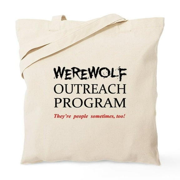 CafePress - Werewolf Outreach Program (Li Tote Bag - Unisex Canvas Tote Bag, Beige, 1-Piece