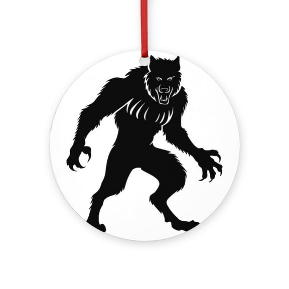 CafePress - Werewolf -  Round Wood Ornament 4"
