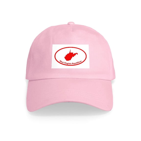 CafePress - West Virginia RED STATE Cap - Adjustable 100% Brushed Unisex Casual Cotton Baseball Cap, Beige, 1
