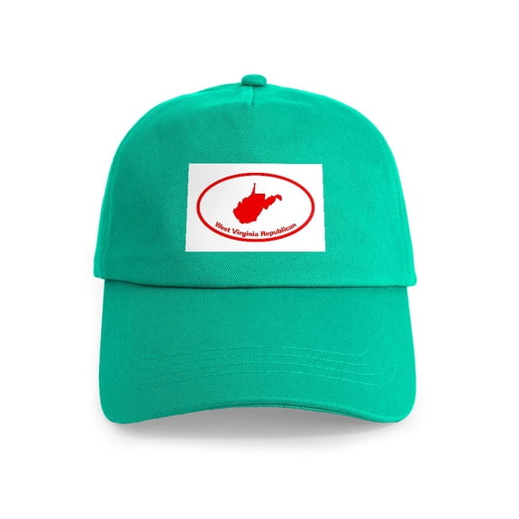 CafePress - West Virginia RED STATE Cap - Adjustable 100% Brushed Unisex Casual Cotton Baseball Cap, Beige, 1