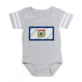 thumbnail image 1 of CafePress - West Virginia State Flag - Cute Infant Baby Football Bodysuit, 1 of 3