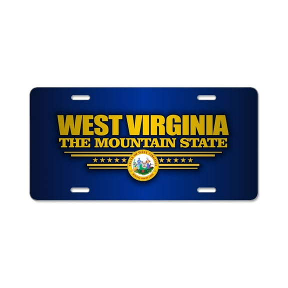 CafePress - West Virginia (V15) - Aluminum License Plate, Front License Plate, Vanity Tag