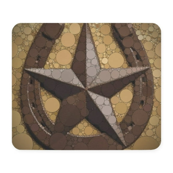 CafePress - Western Country Horseshoe Texas Star Cow Mousepad - Non-slip Rubber Mousepad, Gaming Mouse Pad