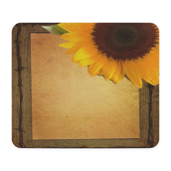 CafePress - Western Country Rustic Sunflower Mousepad - Non-slip Rubber Mousepad, Gaming Mouse Pad